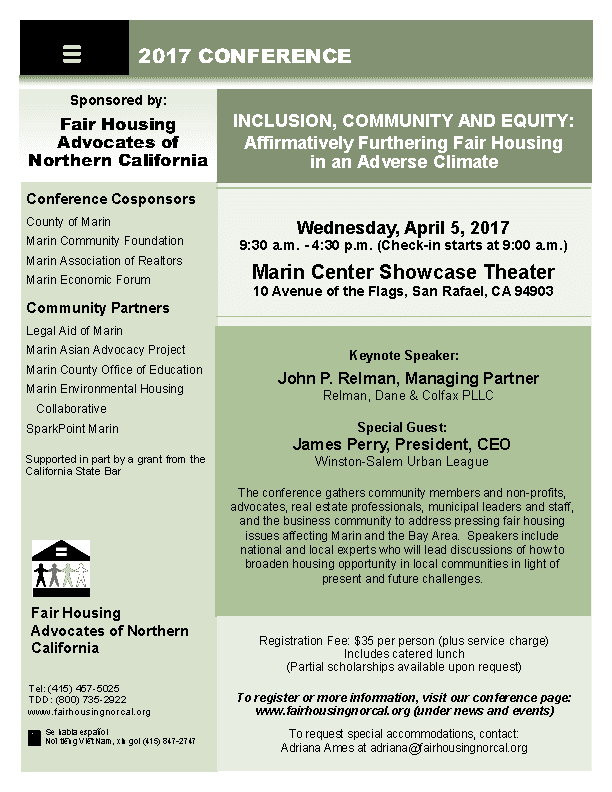 Inclusion, Community and Equity Conference April 5, 2017