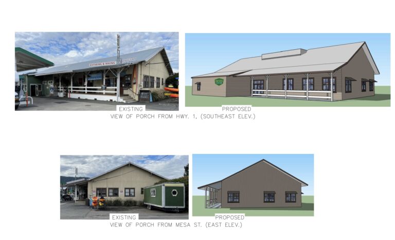 Point Reyes Station rendering. This mixed use project has an expanded convenience store, plus five housing units, two of which will be affordable.
